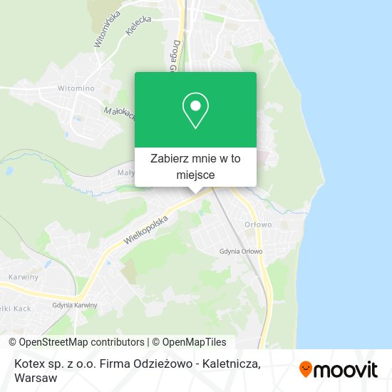 Mapa Kotex sp. z o.o. Firma Odzieżowo - Kaletnicza