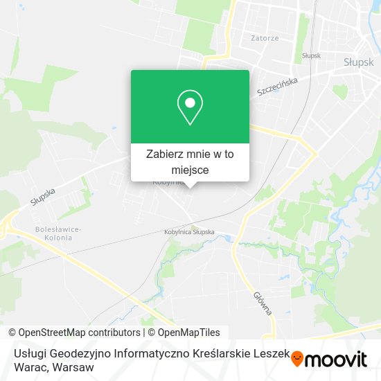 Mapa Usługi Geodezyjno Informatyczno Kreślarskie Leszek Warac