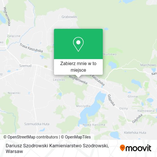 Mapa Dariusz Szodrowski Kamieniarstwo Szodrowski