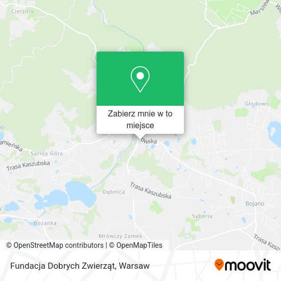 Mapa Fundacja Dobrych Zwierząt