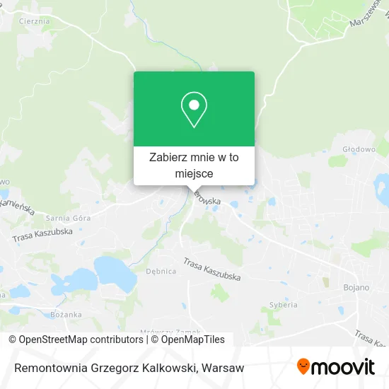 Mapa Remontownia Grzegorz Kalkowski