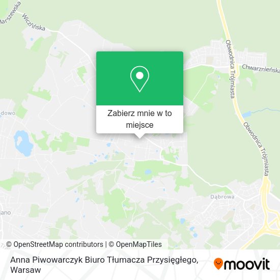 Mapa Anna Piwowarczyk Biuro Tłumacza Przysięgłego