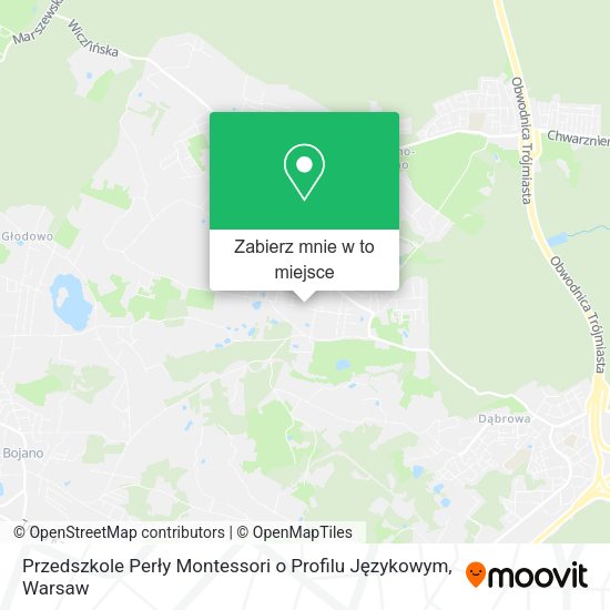 Mapa Przedszkole Perły Montessori o Profilu Językowym