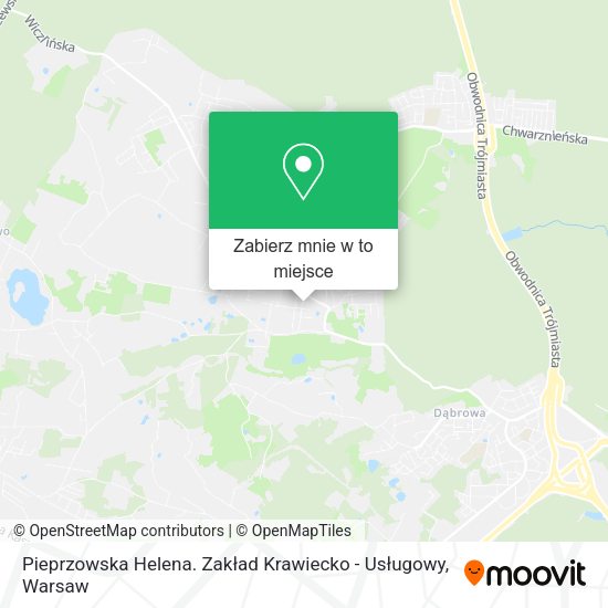 Mapa Pieprzowska Helena. Zakład Krawiecko - Usługowy