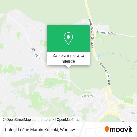 Mapa Usługi Leśne Marcin Kopicki