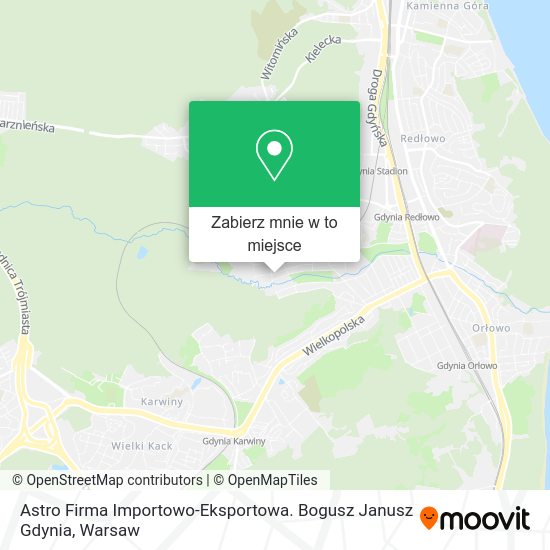 Mapa Astro Firma Importowo-Eksportowa. Bogusz Janusz Gdynia