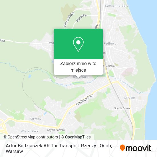 Mapa Artur Budziaszek AR Tur Transport Rzeczy i Osob