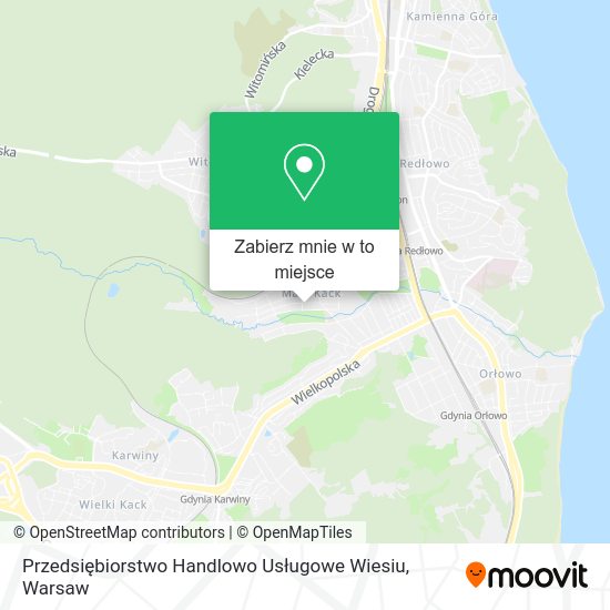 Mapa Przedsiębiorstwo Handlowo Usługowe Wiesiu