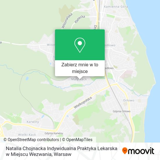 Mapa Natalia Chojnacka Indywidualna Praktyka Lekarska w Miejscu Wezwania