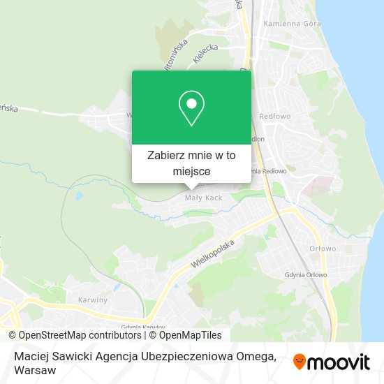 Mapa Maciej Sawicki Agencja Ubezpieczeniowa Omega