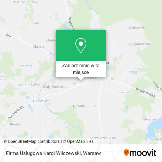 Mapa Firma Usługowa Karol Wilczewski