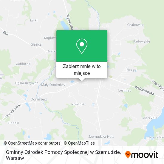 Mapa Gminny Ośrodek Pomocy Społecznej w Szemudzie