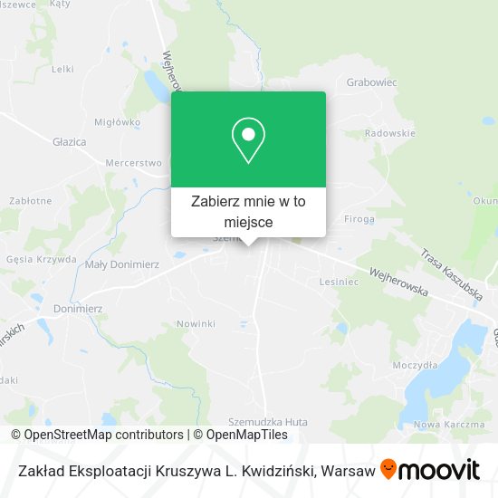 Mapa Zakład Eksploatacji Kruszywa L. Kwidziński