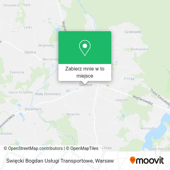 Mapa Święcki Bogdan Usługi Transportowe