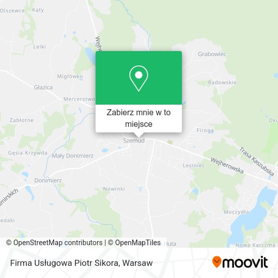 Mapa Firma Usługowa Piotr Sikora