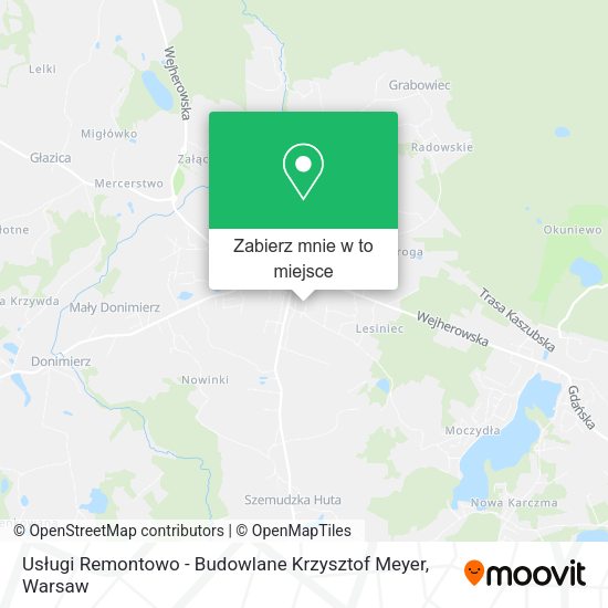 Mapa Usługi Remontowo - Budowlane Krzysztof Meyer