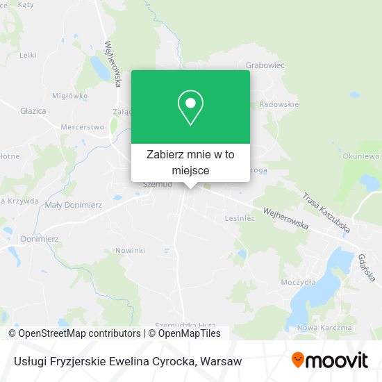 Mapa Usługi Fryzjerskie Ewelina Cyrocka