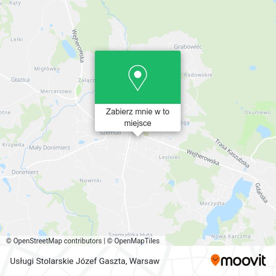 Mapa Usługi Stolarskie Józef Gaszta