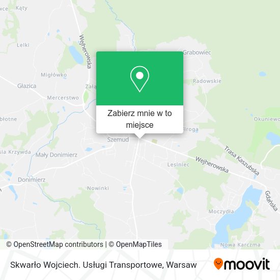 Mapa Skwarło Wojciech. Usługi Transportowe