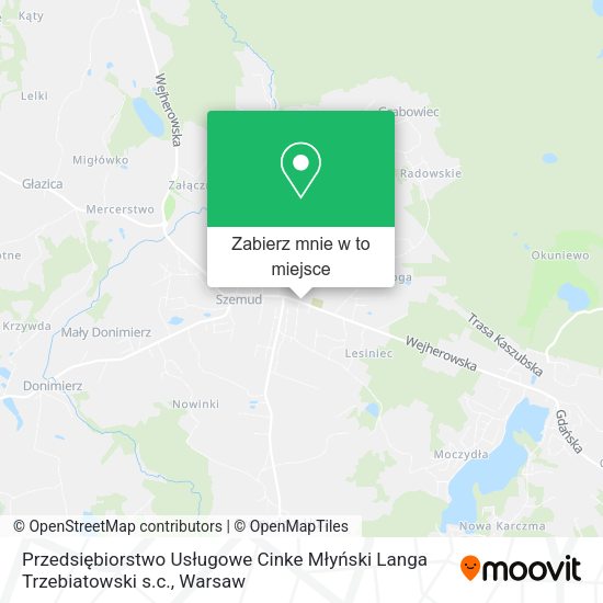 Mapa Przedsiębiorstwo Usługowe Cinke Młyński Langa Trzebiatowski s.c.