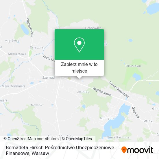 Mapa Bernadeta Hirsch Pośrednictwo Ubezpieczeniowe i Finansowe