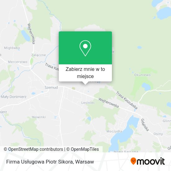 Mapa Firma Usługowa Piotr Sikora