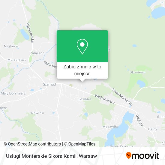 Mapa Usługi Monterskie Sikora Kamil