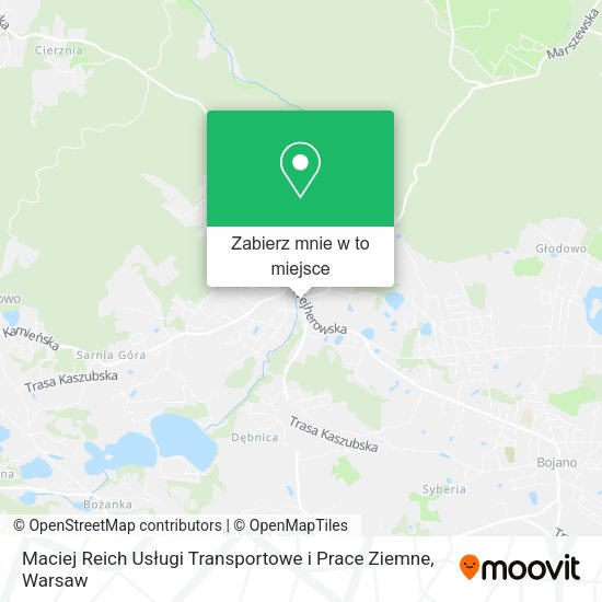 Mapa Maciej Reich Usługi Transportowe i Prace Ziemne