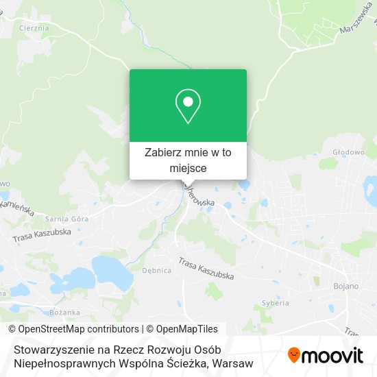 Mapa Stowarzyszenie na Rzecz Rozwoju Osób Niepełnosprawnych Wspólna Ścieżka