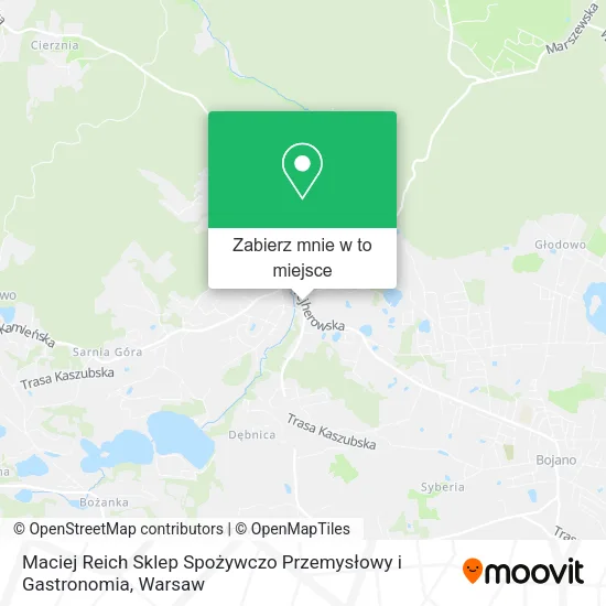 Mapa Maciej Reich Sklep Spożywczo Przemysłowy i Gastronomia