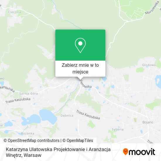 Mapa Katarzyna Ulatowska Projektowanie i Aranżacja Wnętrz