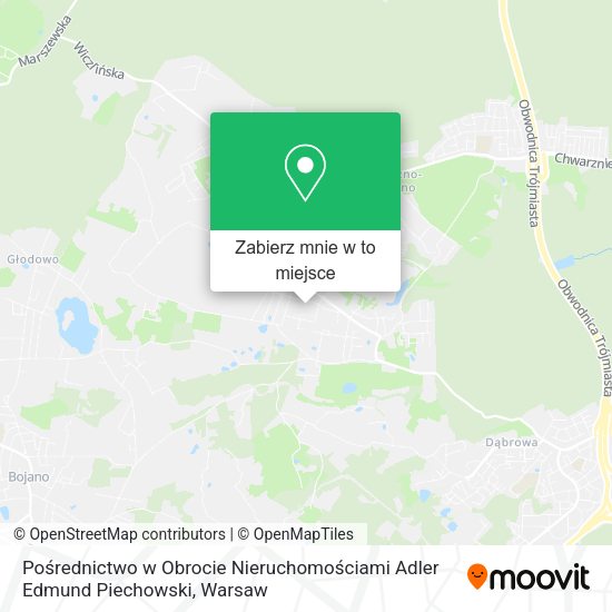 Mapa Pośrednictwo w Obrocie Nieruchomościami Adler Edmund Piechowski