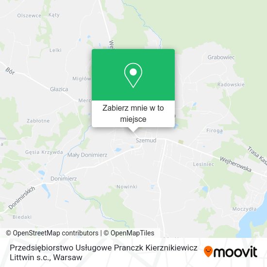 Mapa Przedsiębiorstwo Usługowe Pranczk Kierznikiewicz Littwin s.c.