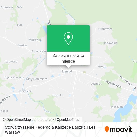 Mapa Stowarzyszenie Federacja Kaszëbë Baszka I Lës