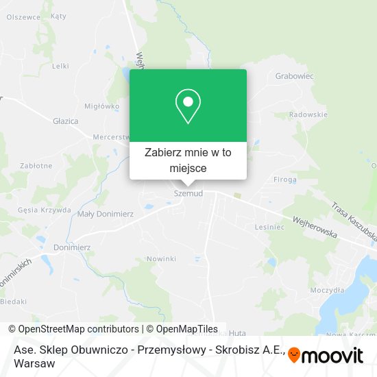 Mapa Ase. Sklep Obuwniczo - Przemysłowy - Skrobisz A.E.