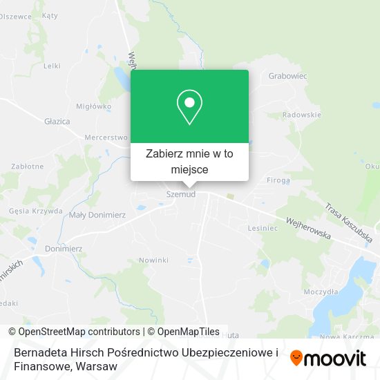 Mapa Bernadeta Hirsch Pośrednictwo Ubezpieczeniowe i Finansowe