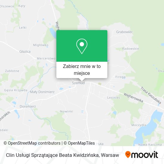 Mapa Clin Usługi Sprzątające Beata Kwidzińska