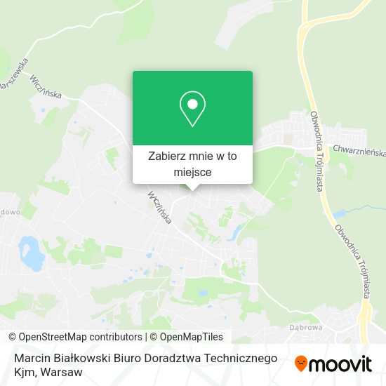 Mapa Marcin Białkowski Biuro Doradztwa Technicznego Kjm