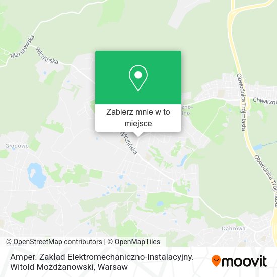 Mapa Amper. Zakład Elektromechaniczno-Instalacyjny. Witold Możdżanowski