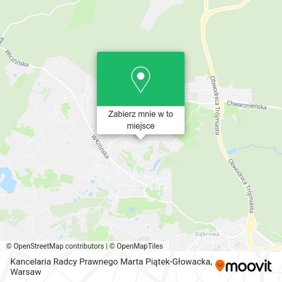 Mapa Kancelaria Radcy Prawnego Marta Piątek-Głowacka