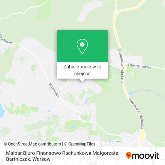 Mapa Malbar Biuro Finansowo Rachunkowe Małgorzata Bartniczak