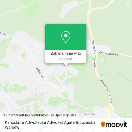 Mapa Kancelaria Adwokacka Adwokat Agata Brzezińska