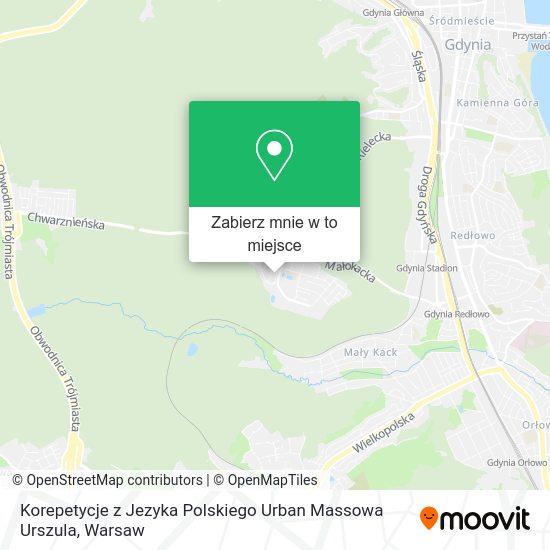 Mapa Korepetycje z Jezyka Polskiego Urban Massowa Urszula