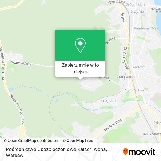 Mapa Pośrednictwo Ubezpieczeniowe Kaiser Iwona