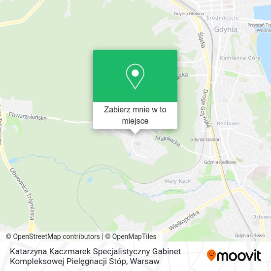 Mapa Katarzyna Kaczmarek Specjalistyczny Gabinet Kompleksowej Pielęgnacji Stóp