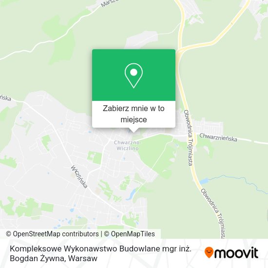 Mapa Kompleksowe Wykonawstwo Budowlane mgr inż. Bogdan Żywna