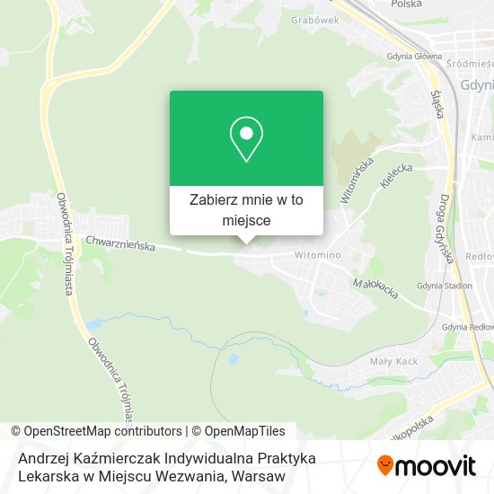 Mapa Andrzej Kaźmierczak Indywidualna Praktyka Lekarska w Miejscu Wezwania