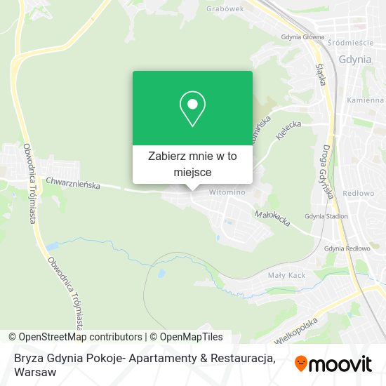 Mapa Bryza Gdynia Pokoje- Apartamenty & Restauracja