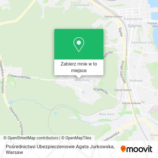 Mapa Pośrednictwo Ubezpieczeniowe Agata Jurkowska