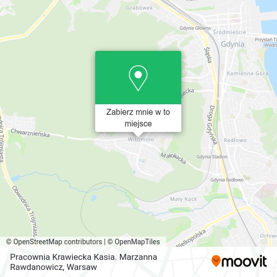 Mapa Pracownia Krawiecka Kasia. Marzanna Rawdanowicz